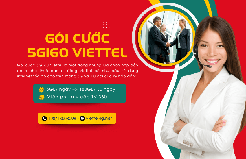goi cuoc 5g160 cua viettel