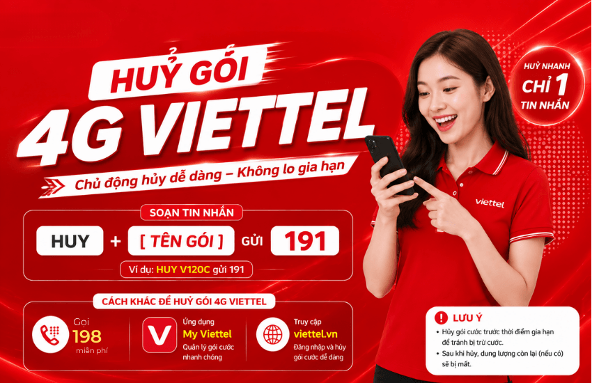 cach huy goi cuoc 4g viettel huy goi cuoc 4g viettel
