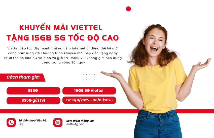 khuyen mai viettel tang 15gb toc do cao