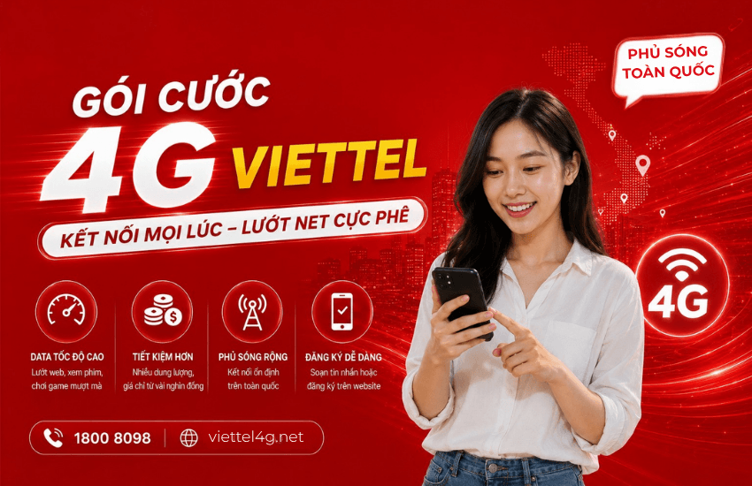 cac goi cuoc 4g viettel goi cuoc 4g viettel
