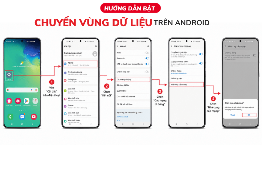 bat du lieu tren android