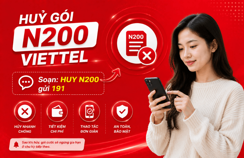 cach huy goi n200 viettel huy goi n200 viettel